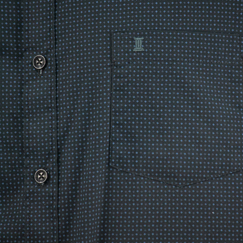 Camisa Negra con Estampado de Manga Larga 100% Algodón Talla Extra 2315143
