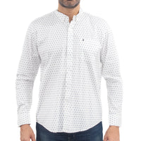 Camisa Blanca Estampada con Manga Larga 100% Algodón 2315442