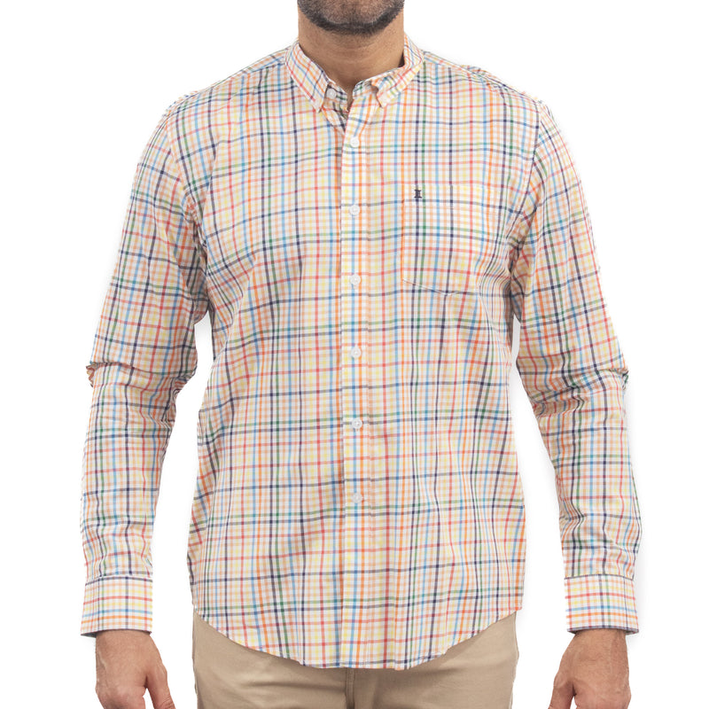 Camisa de Cuadros Multicolor con Manga Larga 100% Algodón 2315443