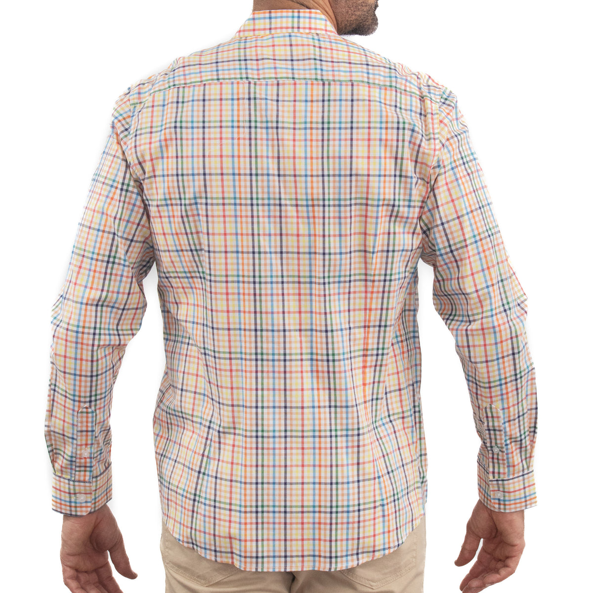 Camisa de Cuadros Multicolor con Manga Larga 100% Algodón 2315443