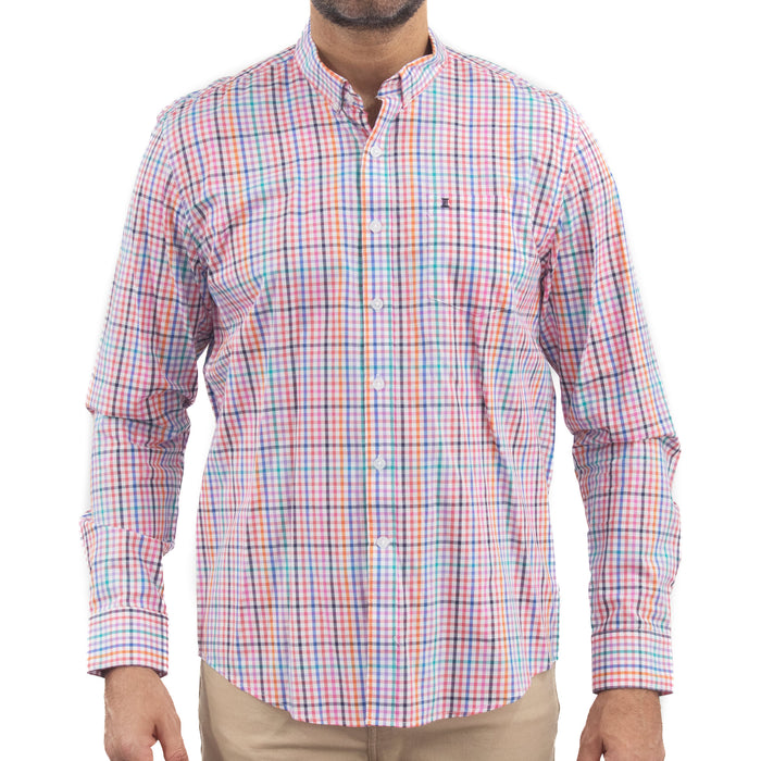 Camisa de Cuadros Multicolor con Manga Larga 100% Algodón 2315444