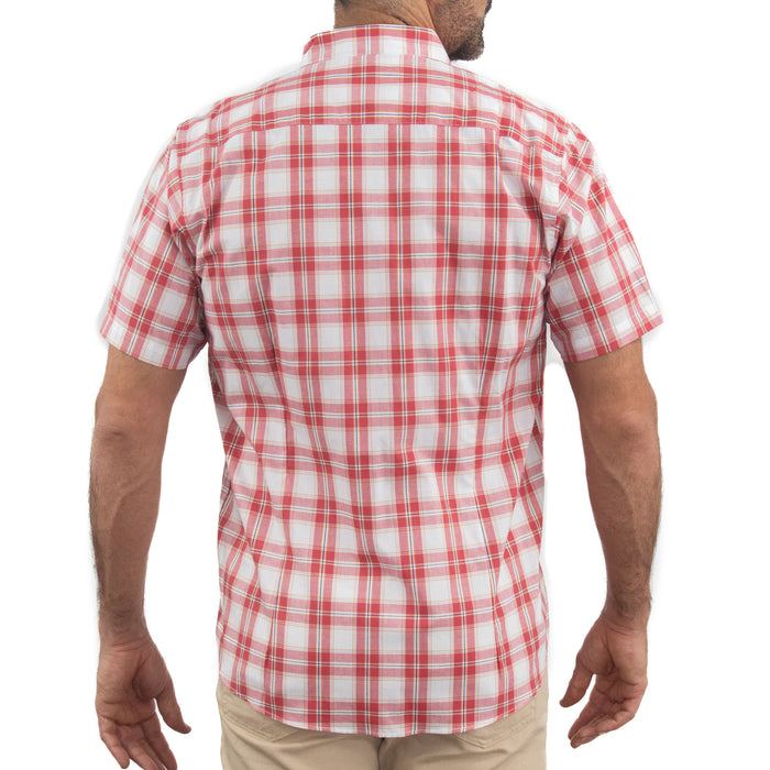 Camisa de Cuadros Roja con Manga Corta 100% Algodón 2315466