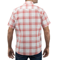Camisa de Cuadros Naranja con Manga Corta 100% Algodón 2405044