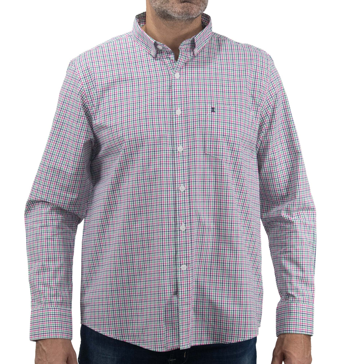 Camisa de Cuadros Multicolor con Manga Larga 100% Algodón 2405054