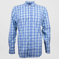 Camisa de Vestir para Caballero Manga Larga Cuadros Azul | Marca Dioro para Hombre