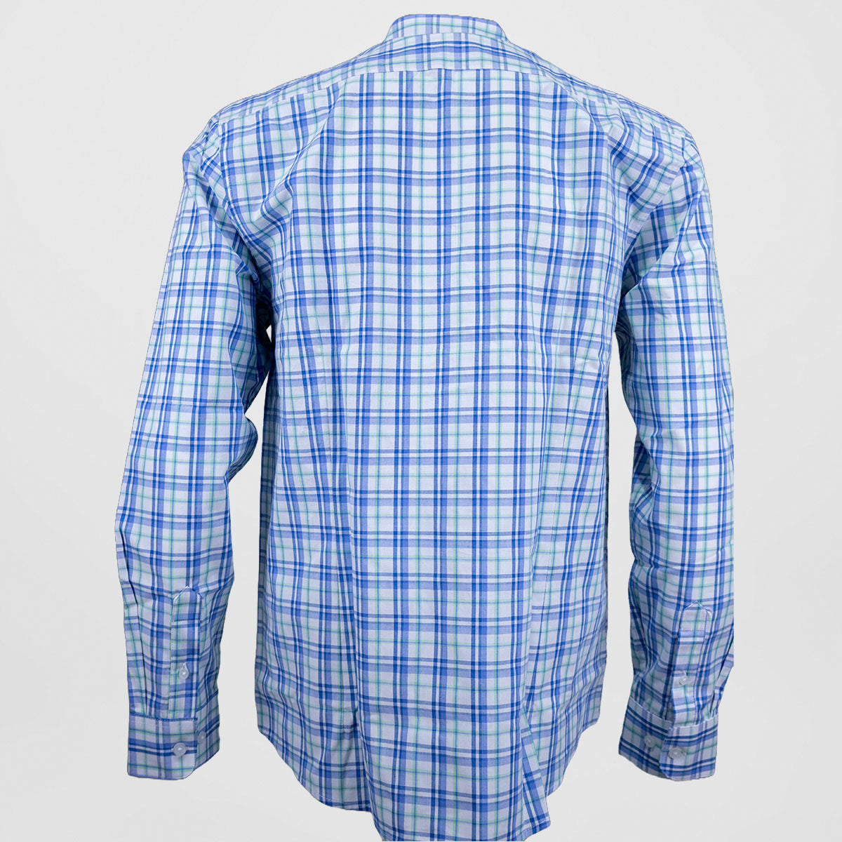 Camisa de Vestir para Caballero Manga Larga Cuadros Azul | Marca Dioro para Hombre