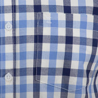 Camisa de Cuadros Azul con Manga Corta 100% Algodón 2406074