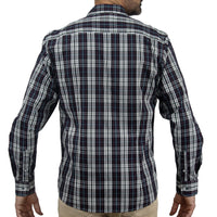 Camisa de Bambú de Cuadros Negra Manga Larga 2408042