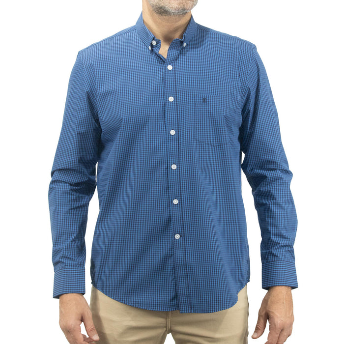 Camisa de Cuadros Azul con Manga Larga 2408054