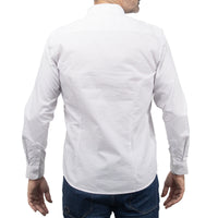Camisa de Manga Larga Blanca con Estampado 2408068