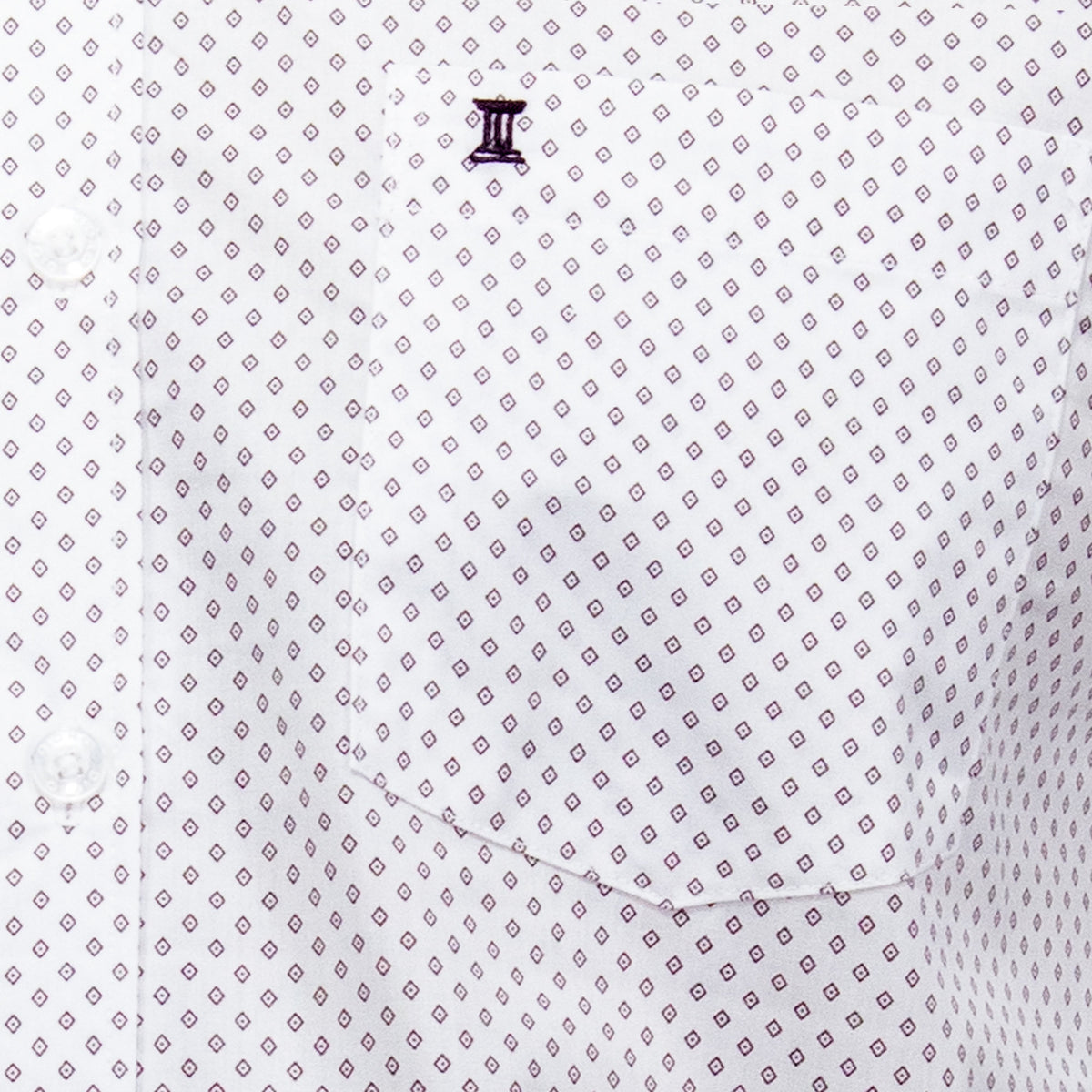 Camisa de Manga Larga Blanca con Estampado 2408068