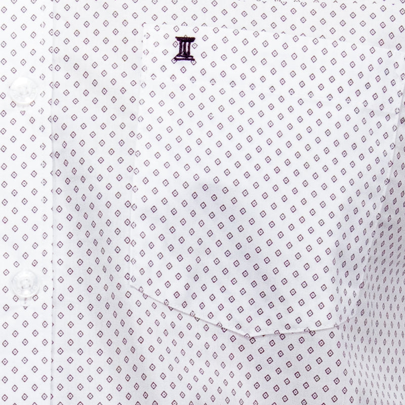 Camisa de Manga Larga Blanca con Estampado 2408068