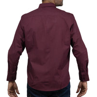 Camisa de Manga Larga Vino con Estampado 2408071
