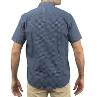 Camisa de Manga Corta Azul con Estampado 2408074