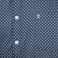 Camisa de Manga Corta Azul con Estampado 2408074