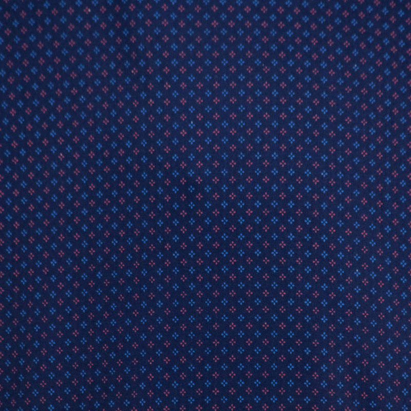 Camisa Azul con Estampado de Manga Corta 2408075
