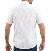 Camisa de Manga Corta Blanca con Estampado 2408080