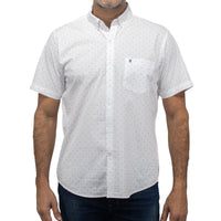Camisa con Estampado Blanca de Manga Corta 2408081