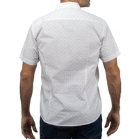 Camisa con Estampado Blanca de Manga Corta 2408081
