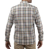 Camisa de Manga Larga Cuadros Café 100% Algodón 2409119
