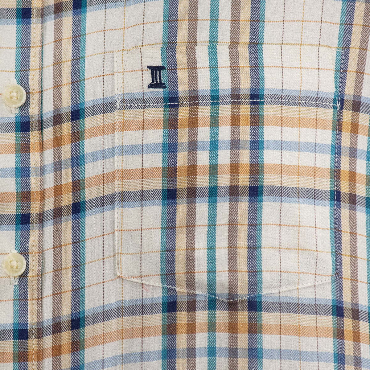 Camisa de Manga Larga Cuadros Café 100% Algodón 2409119