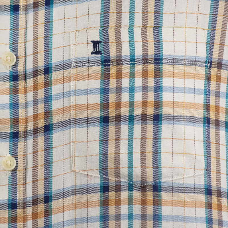 Camisa de Manga Larga Cuadros Café 100% Algodón 2409119