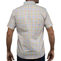 Camisa Cuadros Blanca con Manga Corta 100% Algodón 2409124