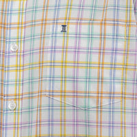 Camisa Cuadros Blanca con Manga Corta 100% Algodón 2409124
