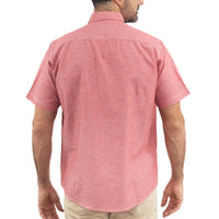 Camisa de Manga Corta Lisa Roja 2409127