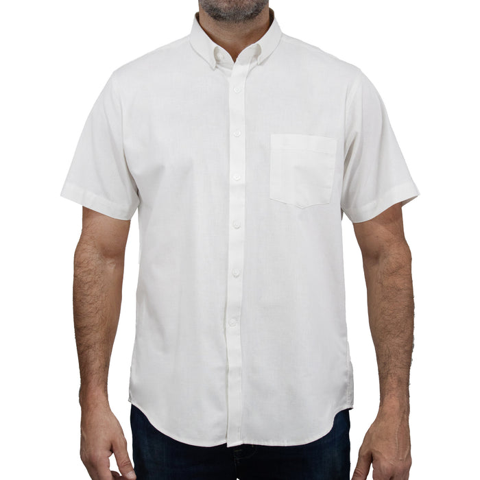 Camisa de Manga Corta Lisa Blanca 2409130