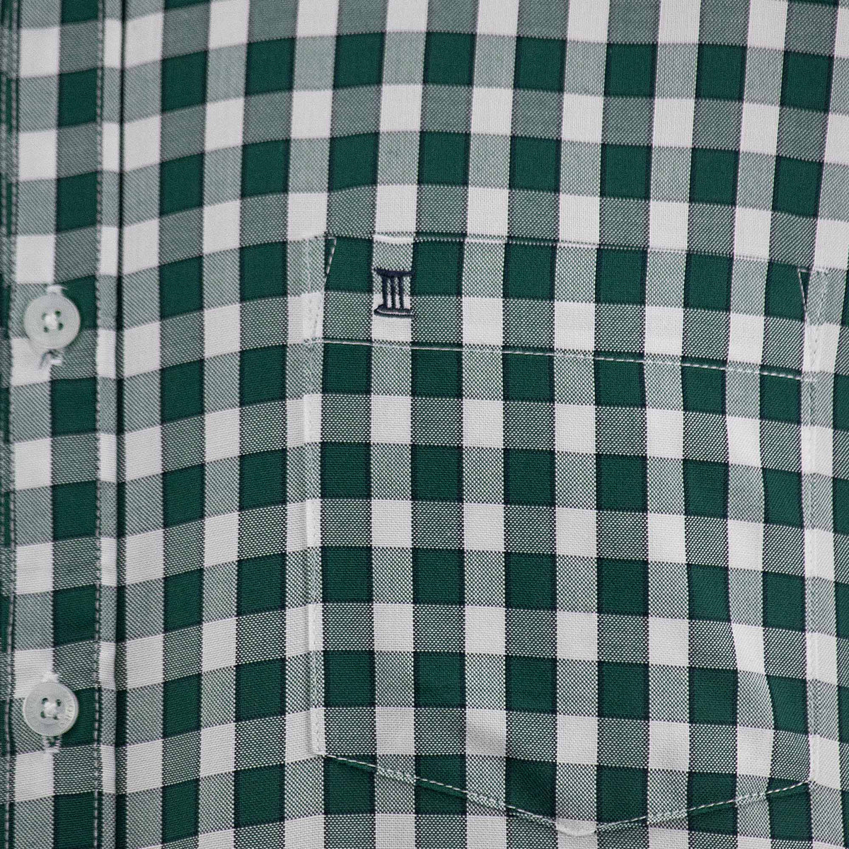 Camisa de Cuadros Verde con Manga Corta Talla Extra 2306018