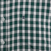 Camisa de Cuadros Verde con Manga Corta Talla Extra 2306018