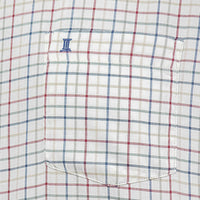 Camisa Cuadros Beige con Manga Corta 100% Algodón 2409141