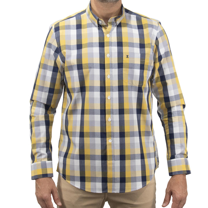 Camisa de Manga Larga Cuadros Amarilla 2409148