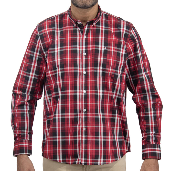 Camisa de Cuadros Roja con Manga Larga 2409155