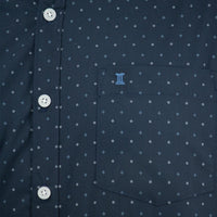 Camisa Azul con Estampado de Manga Larga 2409166