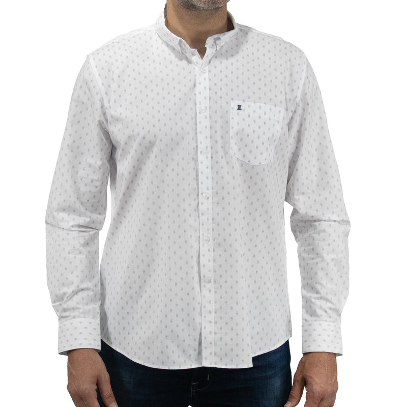 Camisa con Estampado Blanca de Manga Larga 2409167