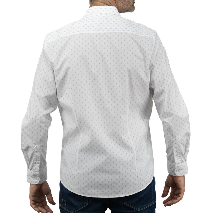Camisa con Estampado Blanca de Manga Larga 2409167