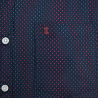 Camisa Azul con Estampado de Manga Larga 2409171