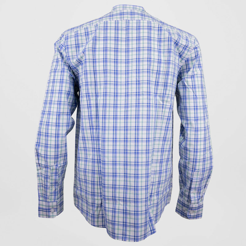 Camisa de Manga Larga Estilo Cuadros Azul Marca Dioro