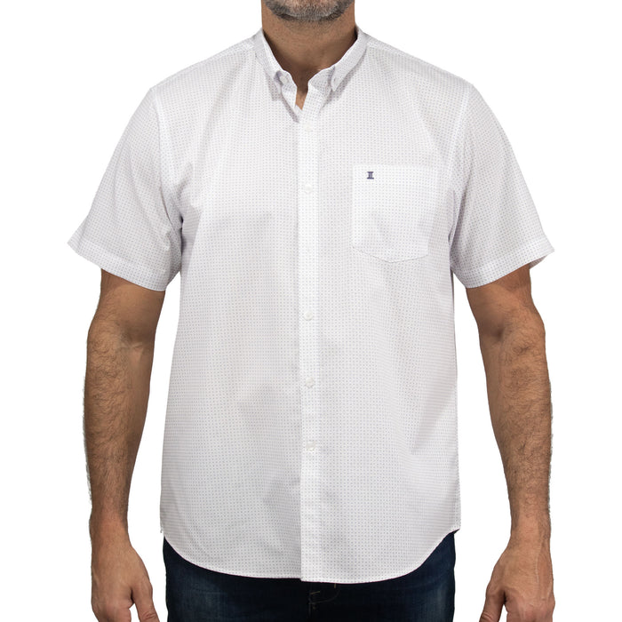 Camisa Blanca Estampado con Manga Corta 2409182