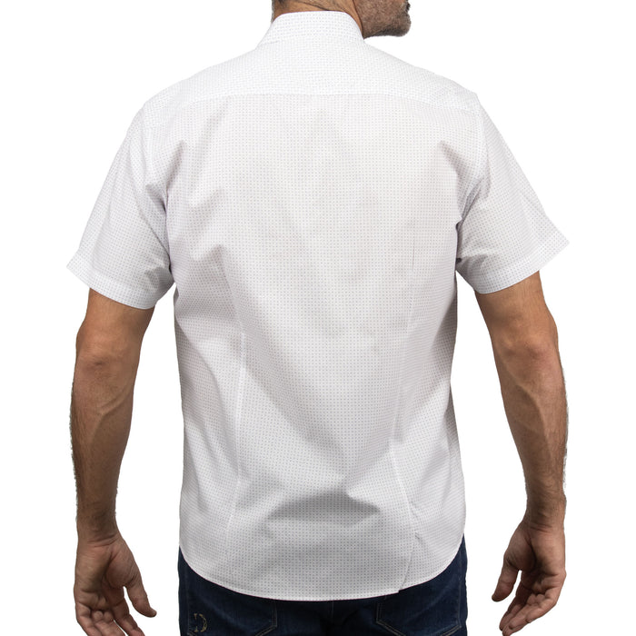 Camisa Blanca Estampado con Manga Corta 2409182