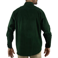 Camisa de Pana Verde con Manga Larga 100% Algodón Talla Extra 2210173