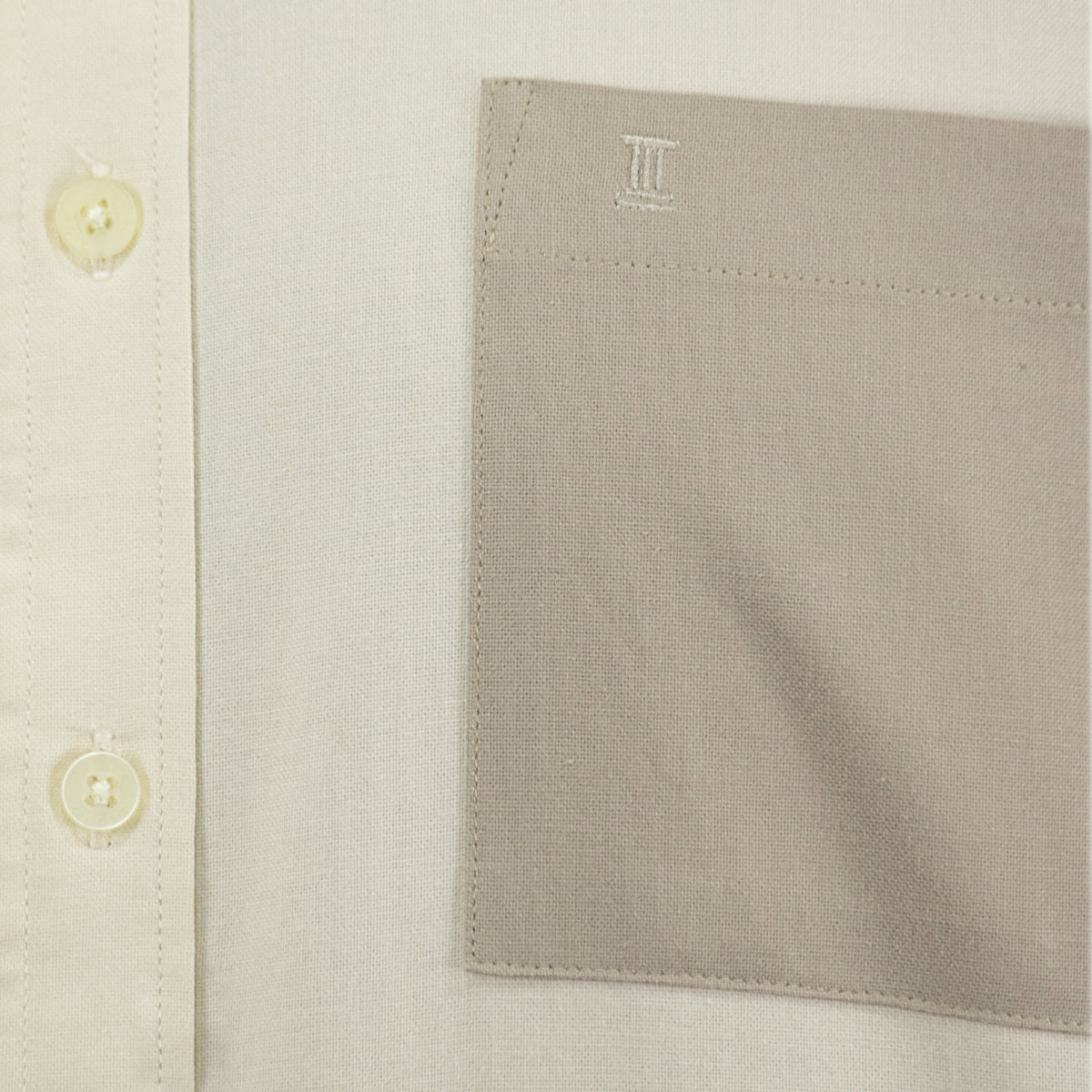 Camisa Lisa Caqui con Manga Larga 100% Algodón 2410190A