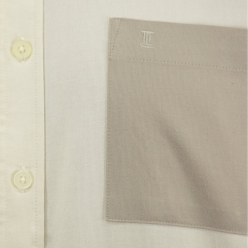 Camisa Lisa Caqui con Manga Larga 100% Algodón 2410190A