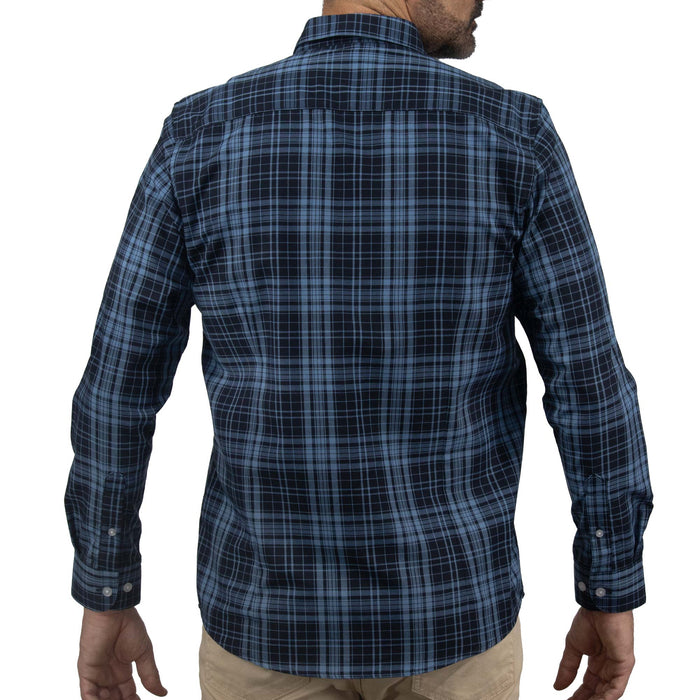 Camisa Bambú de Manga Larga Cuadros Azul 2410195