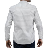 Camisa de Manga Larga Rayas Gris 100% Algodón 2410200