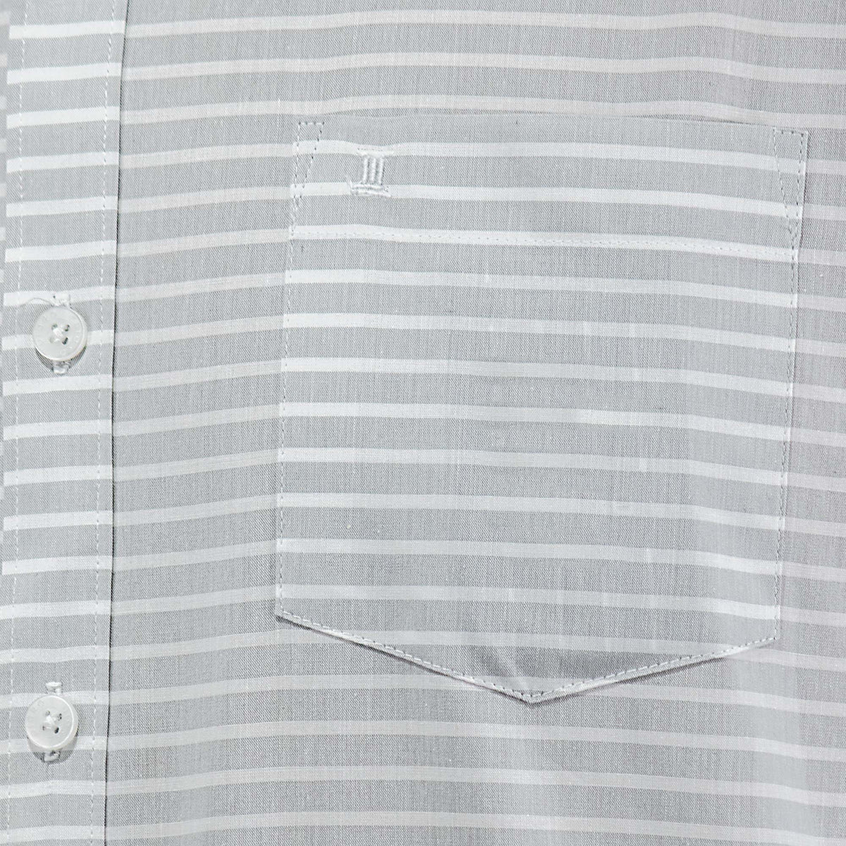 Camisa de Manga Larga Rayas Gris 100% Algodón 2410200