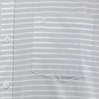 Camisa de Manga Larga Rayas Gris 100% Algodón 2410200