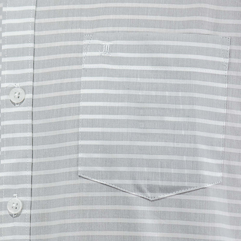 Camisa de Manga Larga Rayas Gris 100% Algodón 2410200